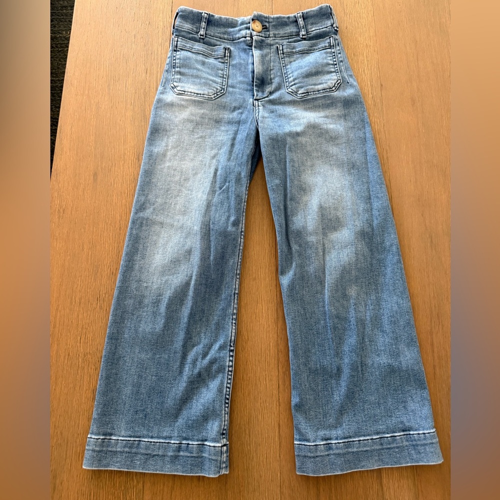 Maeve Light Blue Wide-Leg Jeans